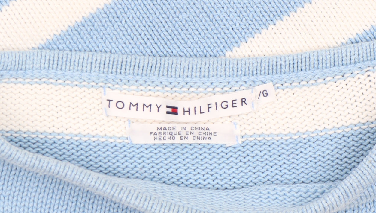 Womens UK Size M Tommy Hilfiger Blue Pullover Jumper