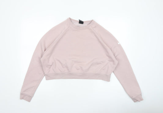 Womens UK Size M Nike Pink Pullover Sweatshirt