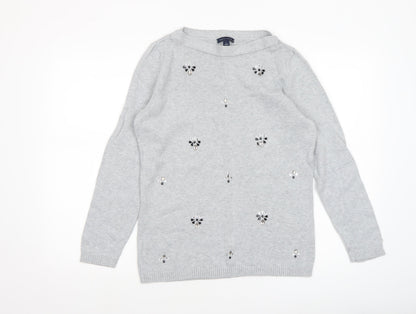 Womens UK Size M Tommy Hilfiger Grey Pullover Jumper