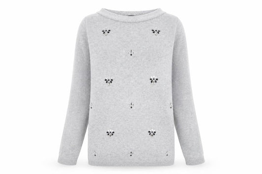 Womens UK Size M Tommy Hilfiger Grey Pullover Jumper
