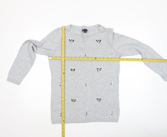 Womens UK Size M Tommy Hilfiger Grey Pullover Jumper