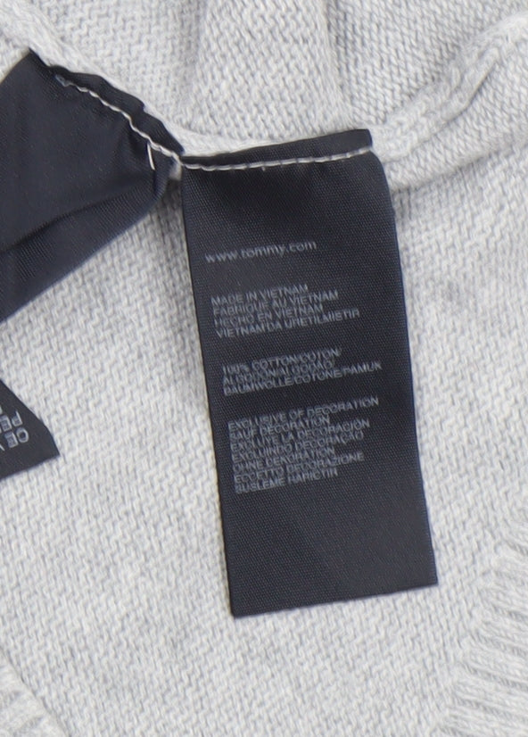 Womens UK Size M Tommy Hilfiger Grey Pullover Jumper