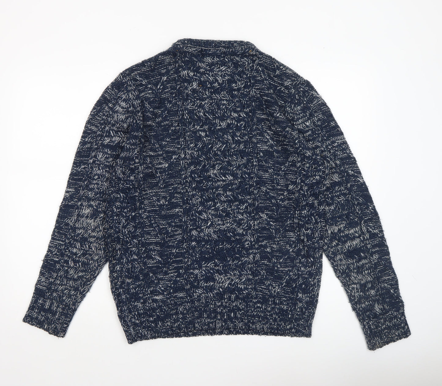 Mens UK Size S Brave Soul Blue Pullover Jumper