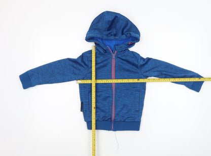 Boys UK Size 5-6 Years Mountain Warehouse Blue Full Zip Hoodie