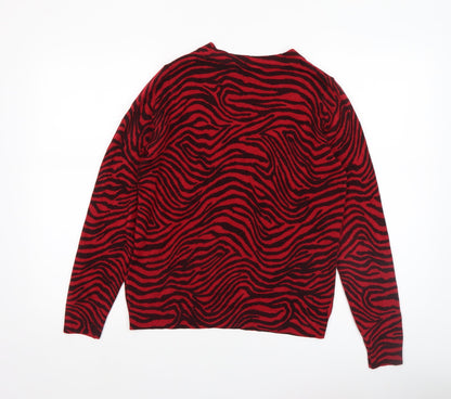 Womens UK Size S Marks and Spencer Red Pullover Jumper