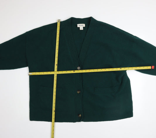 Womens UK Size M Monki Green Cardigan Jumper