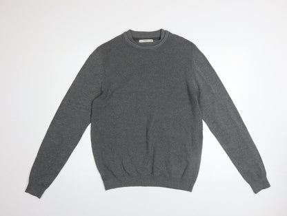 Mens UK Size M Mango Grey Pullover Jumper