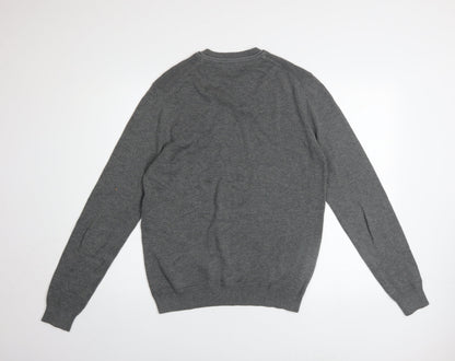 Mens UK Size M Mango Grey Pullover Jumper