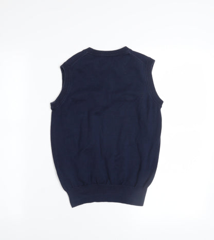 Boys UK Size 7-8 Years GANT Blue Vest Jumper