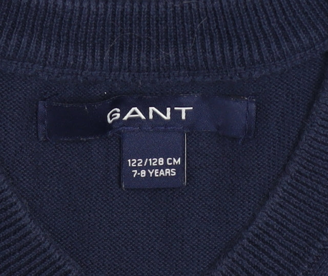 Boys UK Size 7-8 Years GANT Blue Vest Jumper