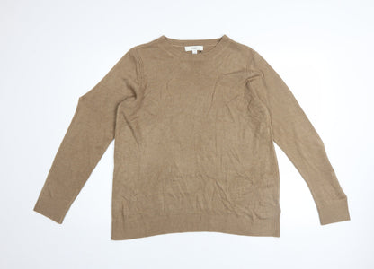 Womens UK Size 14 Marks and Spencer Beige Pullover Jumper