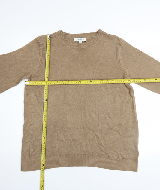 Womens UK Size 14 Marks and Spencer Beige Pullover Jumper