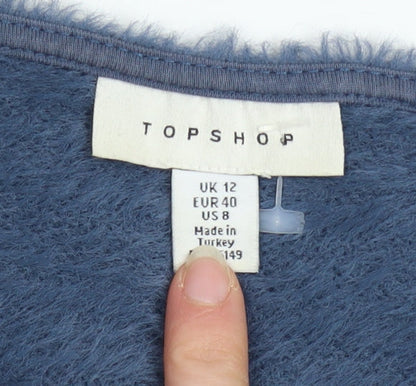 Womens UK Size 12 Topshop Blue Pullover Jumper