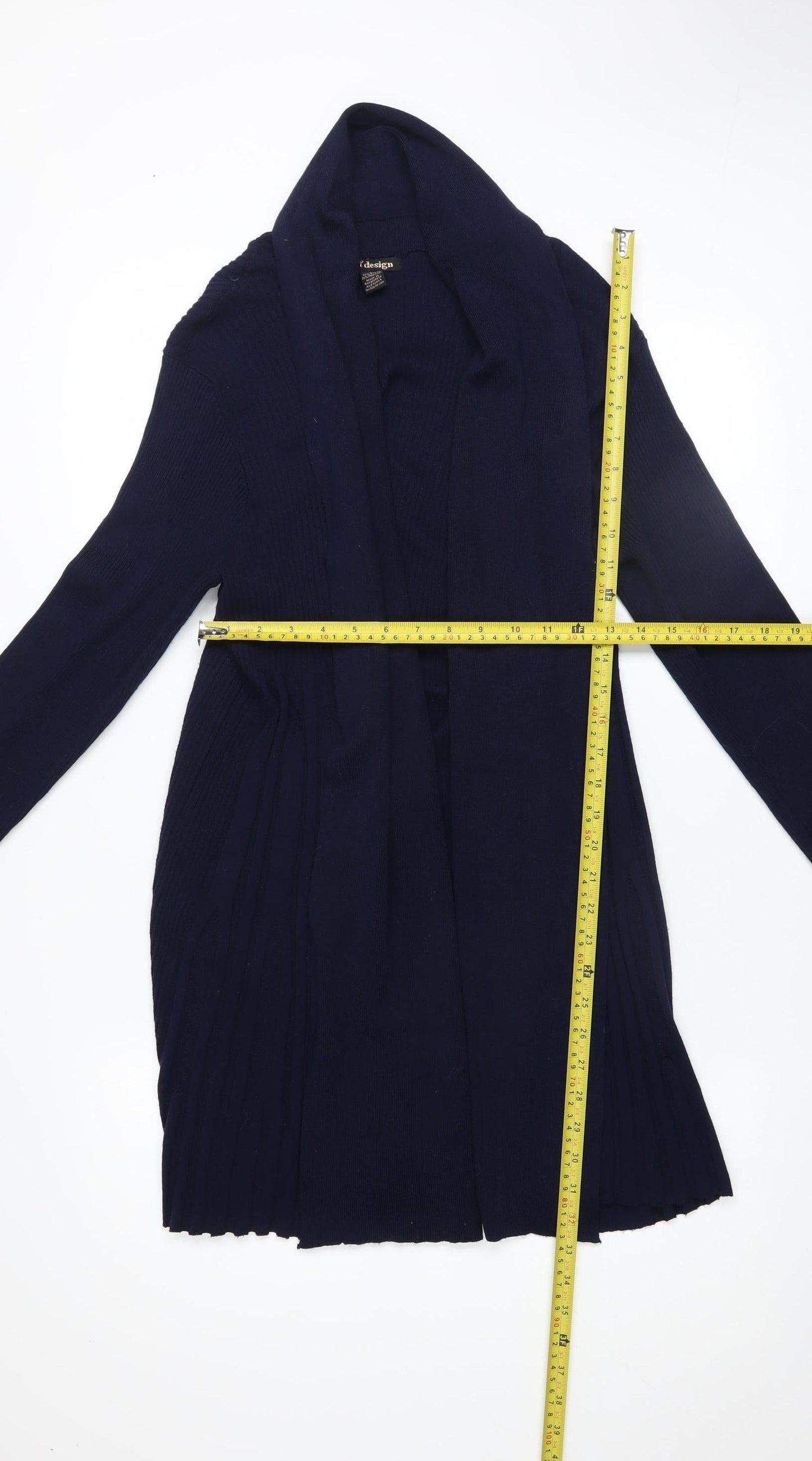 Womens UK Size L By Design Blue Cardigan Jumper
