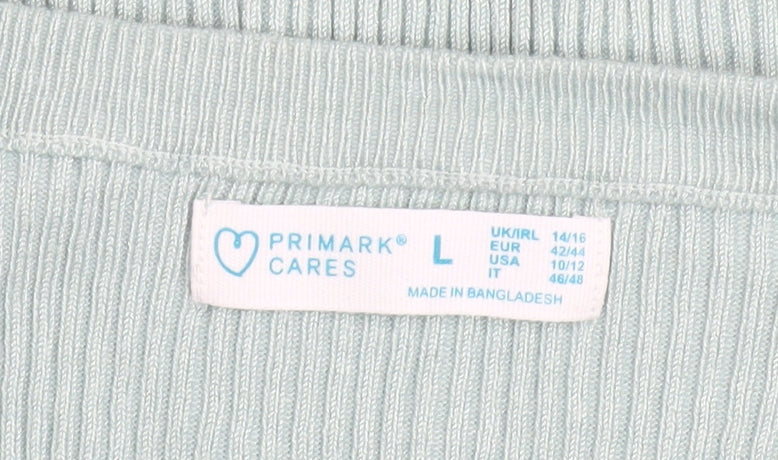 Womens UK Size L Primark Green Pullover Jumper