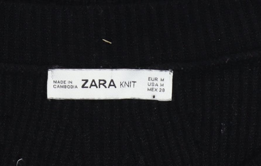 Womens UK Size 12 Zara Black Pullover Jumper