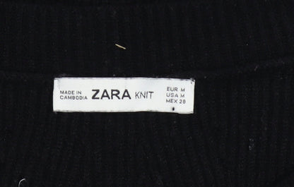 Womens UK Size 12 Zara Black Pullover Jumper