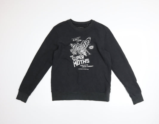 Womens UK Size 10 Superdry Black Pullover Sweatshirt