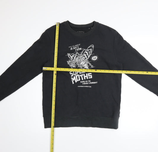 Womens UK Size 10 Superdry Black Pullover Sweatshirt