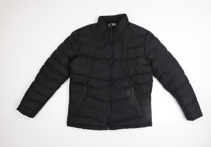 Mens UK Size L Brave Soul Black Puffer Jacket
