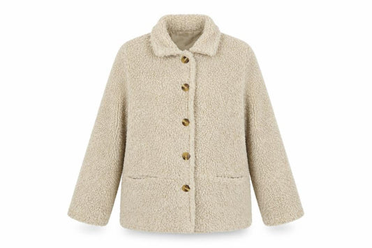 Womens UK Size 10/12 Damart Beige Basic Jacket