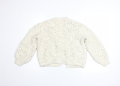 Womens UK Size S River Island Ivory Cardigan Jumper
