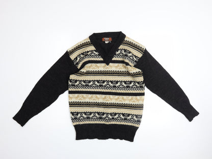 Mens UK Size L Foster Beige Pullover Jumper