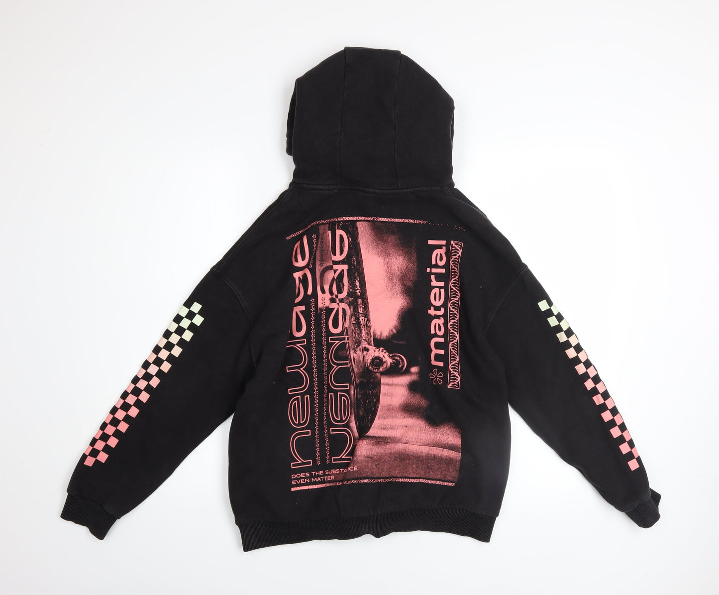Boys UK Size 13 Years Marks and Spencer Black Pullover Hoodie