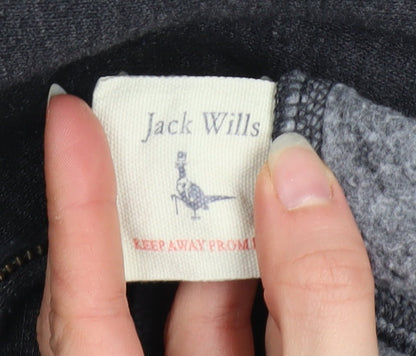 Womens UK Size 8 Jack Wills Black Full Zip Hoodie