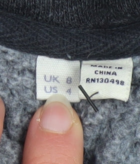 Womens UK Size 8 Jack Wills Black Full Zip Hoodie
