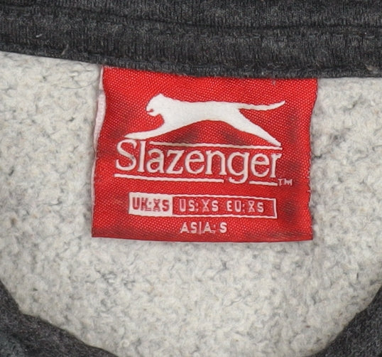 Mens UK Size XS Slazenger Grey Pullover Hoodie