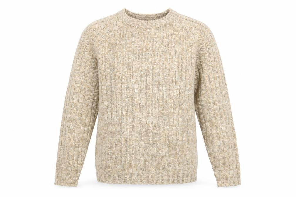 Mens UK Size L HIOS Knitwear Beige Pullover Jumper