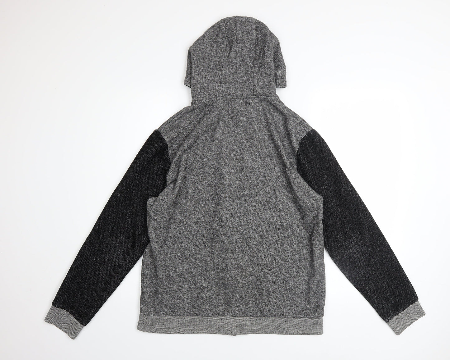 Mens UK Size M River Island Grey Full Zip Hoodie