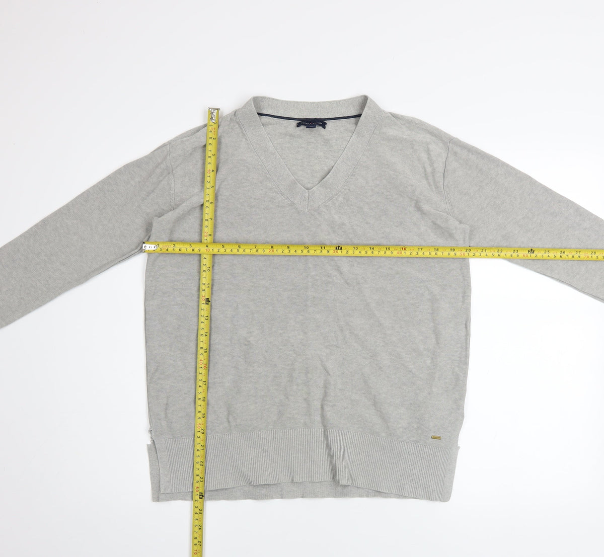 Mens UK Size M Tommy Hilfiger Grey Pullover Jumper