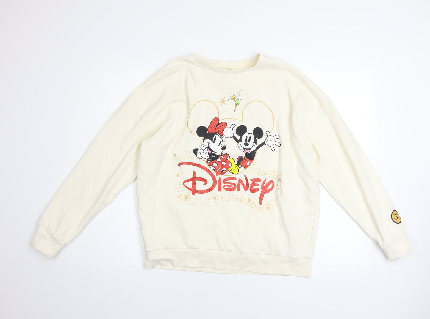 Womens UK Size S Disney Ivory Pullover Sweatshirt