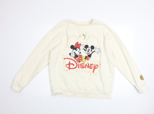 Womens UK Size S Disney Ivory Pullover Sweatshirt