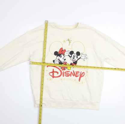 Womens UK Size S Disney Ivory Pullover Sweatshirt