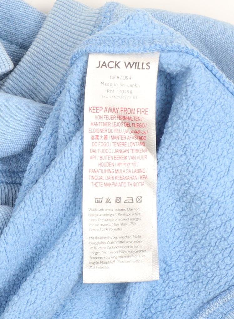 Womens UK Size 8 Jack Wills Blue Pullover Sweatshirt