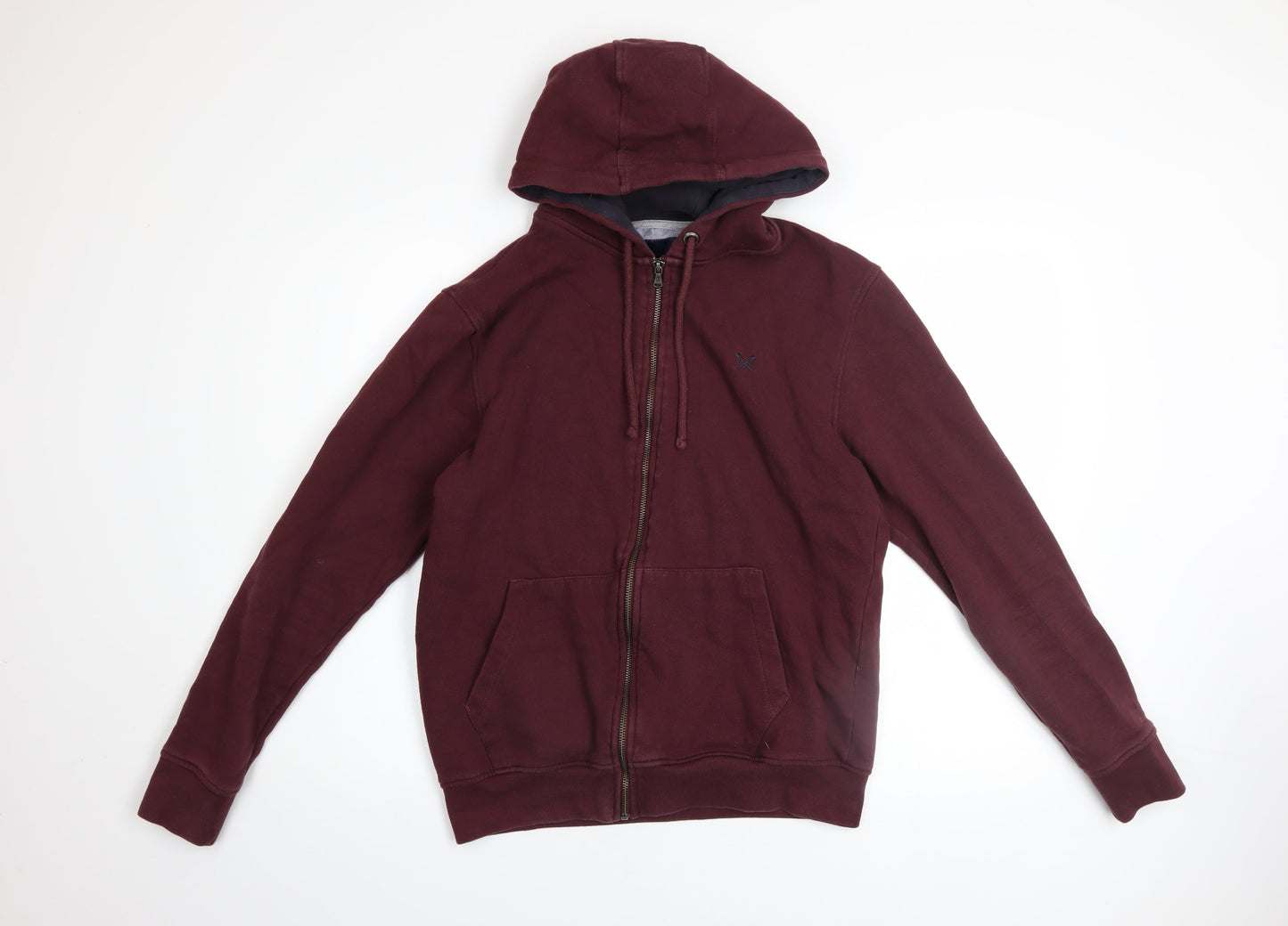 Mens UK Size M Crew Clothing Company Brown Full Zip Hoodie