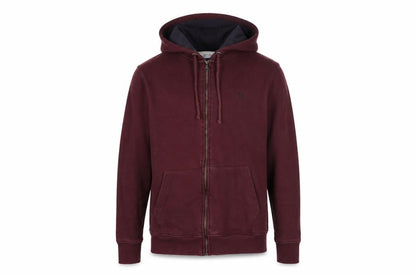 Front view of Crew Clothing Men’s Brown Full Zip Hoodie M
