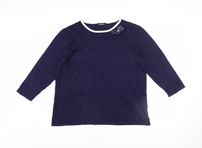 Womens UK Size 20 Kaleidoscope Blue Pullover Jumper