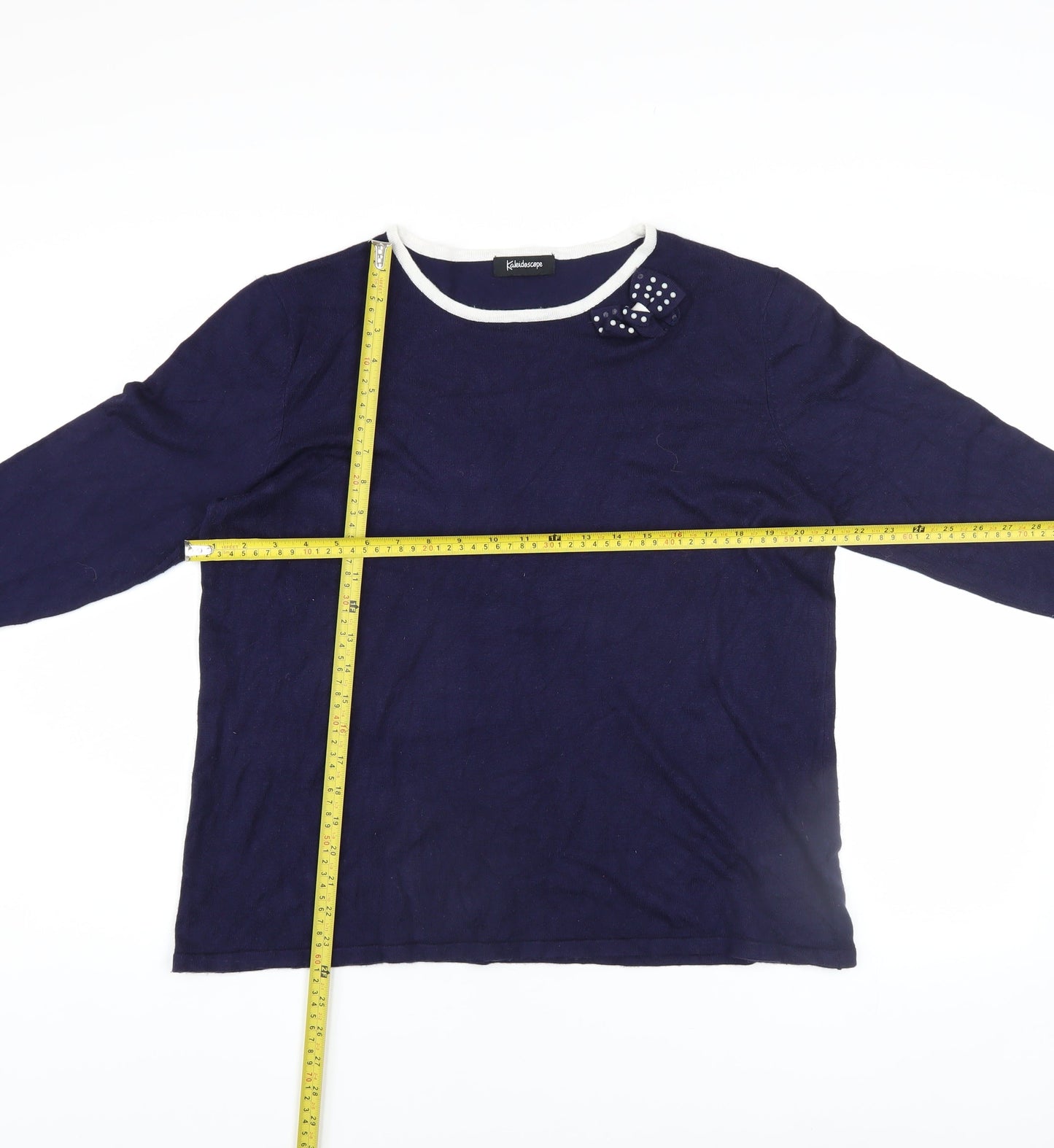 Womens UK Size 20 Kaleidoscope Blue Pullover Jumper