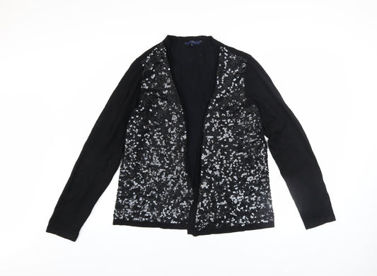 Womens UK Size L Jasper Conran Black Cardigan Jumper