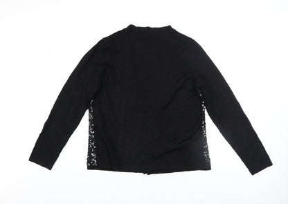 Womens UK Size L Jasper Conran Black Cardigan Jumper