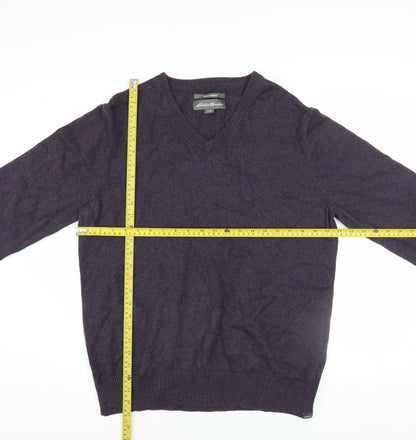 Mens UK Size M Eddie Bauer Purple Pullover Jumper