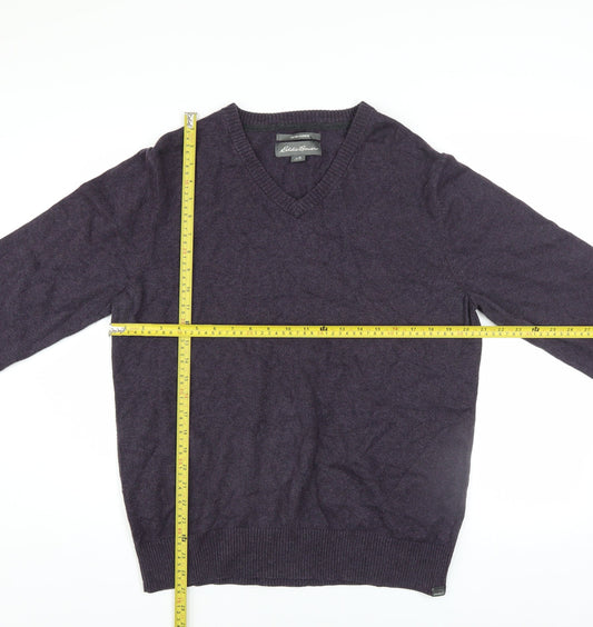 Mens UK Size M Eddie Bauer Purple Pullover Jumper