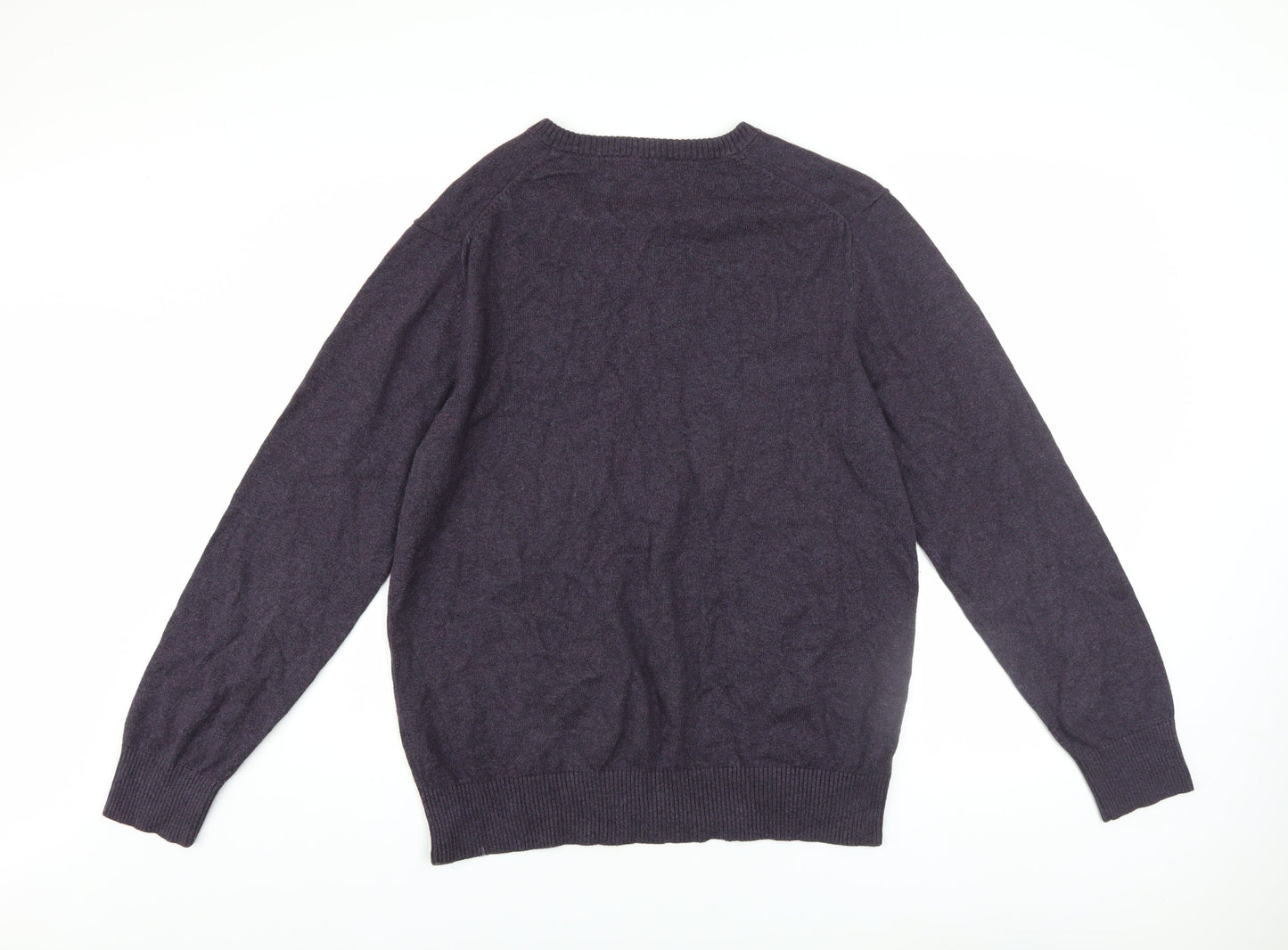 Mens UK Size M Eddie Bauer Purple Pullover Jumper
