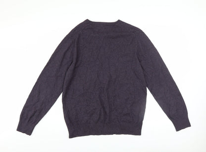Mens UK Size M Eddie Bauer Purple Pullover Jumper