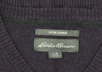 Mens UK Size M Eddie Bauer Purple Pullover Jumper