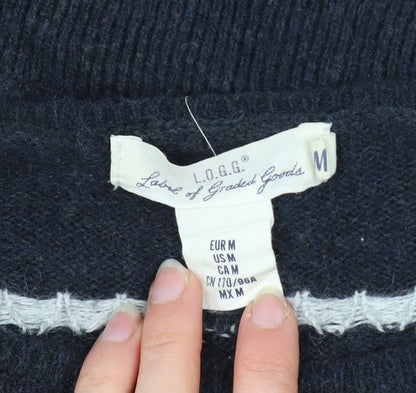 Womens UK Size M L.O.G.G. Black Pullover Jumper